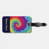 Groovy Tie Dye Hippie Style Bagagelabel (Achterkant horizontaal)
