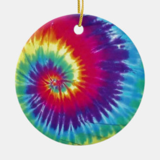 Groovy Tie Dye Hippie Style Keramisch Ornament