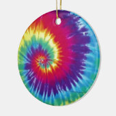 Groovy Tie Dye Hippie Style Keramisch Ornament (Links)
