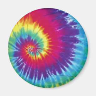 Groovy Tie Dye Hippie Style Magneet