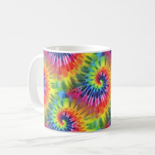Groovy Tie Dye Hippie Style Mok (Voorkant links)