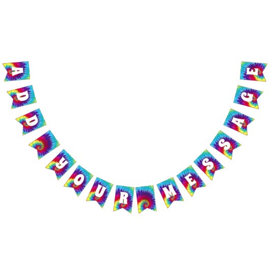 Groovy Tie Dye Hippie Vlaggetjes (Alle)