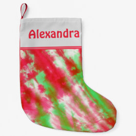 Groovy Tie Dye Monogram Naam Leuke Kerstvakantie Kleine Kerstsok