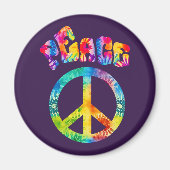 Groovy Tie Dye Peace Sign Magneet (Voorkant)