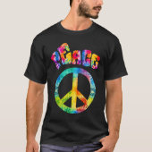 Groovy Tie Dye Peace Sign T-shirt (Voorkant)