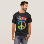 Groovy Tie Dye Peace Sign T-shirt (Voorkant volledig)