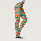 Groovy Tie Dye Peace Signs Leggings (Rechts)
