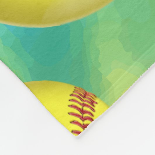 Groovy Tie Dye Softball Throw Blanket Fleece Deken (Hoek)