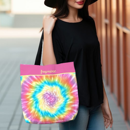 Groovy Tie Dye Tote Bag