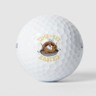 Groovy tijd om besneld Schattige Turkije Thanksgiv Golfballen