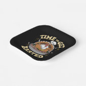 Groovy tijd om besneld Schattige Turkije Thanksgiv Papieren Bordje (Gebogen)