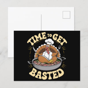 Groovy Tijd Om Ingesmeerd Te Worden Schattige Kalk Briefkaart