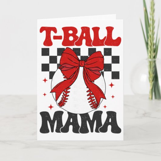 Groovy Tll Moeder Zachte T-ll Mama Geruite Moeders Kaart (Voorkant)