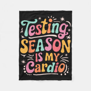 Groovy Toetsseizoen Is Mijn Cardio Test Dag Leraar Fleece Deken
