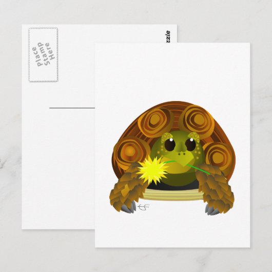 Groovy Tortoise Briefkaart (Voorkant / Achterkant)