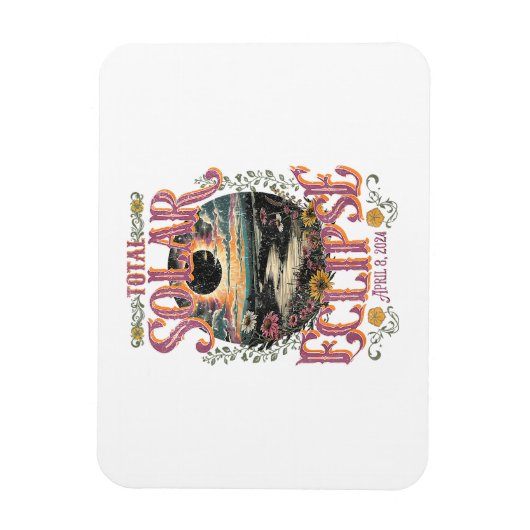 Groovy totale zonsverduistering april 8 2024 sterr magneet (Verticaal)