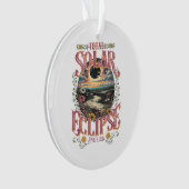 Groovy totale zonsverduistering april 8 2024 sterr ornament (voorkant)