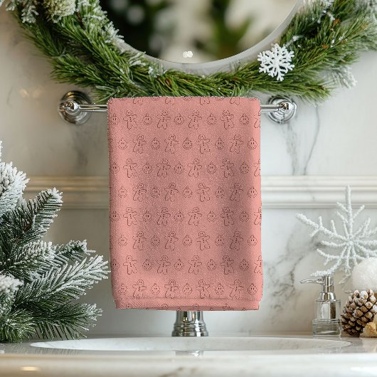 Groovy Towel Set 70s Pastel Christmas Delight Bad Handdoek