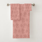 Groovy Towel Set 70s Pastel Christmas Delight Bad Handdoek (Insitu)