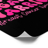 Groovy Triple Negatieve Krijger Borstkanker Bewust Poster (Hoek)