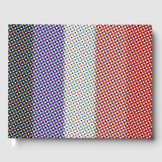 Groovy Trippy Abstract Cupioromantic Pride Flag Gastenboek (Voorkant)