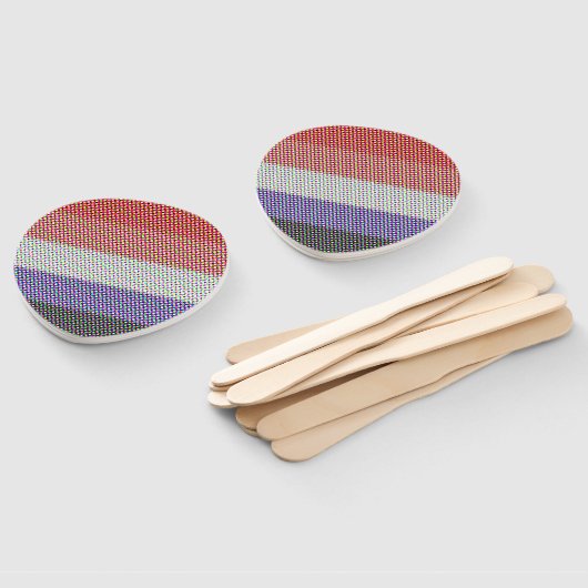 Groovy Trippy Abstract Cupioromantic Pride Flag Handwaaier (Niet-gemonteerd)