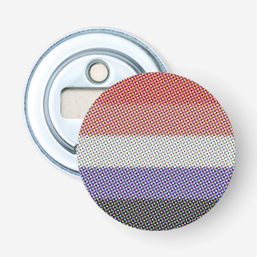 Groovy Trippy Abstract Cupioromantische Pride Vlag Button Flesopener (Voorkant)