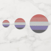 Groovy Trippy Abstract Cupioromantische Pride Vlag Confetti (Achterkanten)