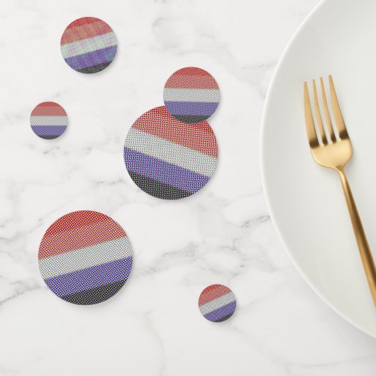 Groovy Trippy Abstract Cupioromantische Pride Vlag Confetti (Groep)