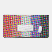 Groovy Trippy Abstract Cupioromantische Pridevlag Bureaumat (Keyboard & Muis)