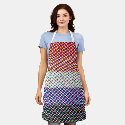 Groovy Trippy Abstract Cupioromantische Pridevlag Schort (Gedragen)
