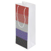 Groovy Trippy Abstract Cupioromantische Pridevlag Wijn Cadeautas (Achterkant Gekanteld)