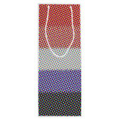 Groovy Trippy Abstract Cupioromantische Pridevlag Wijn Cadeautas (Achterkant)