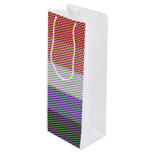 Groovy Trippy Abstract Cupioromantische Pridevlag Wijn Cadeautas (Voorkant Gekanteld)