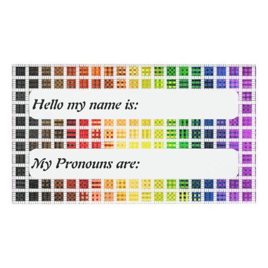 Groovy Trippy Abstract Graffiti Agender Pride Vlag Naambadge (Voorkant)