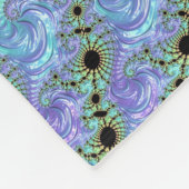 Groovy Trippy Boho Jewel Tone Regenboog Fractal Fleece Deken (Hoek)