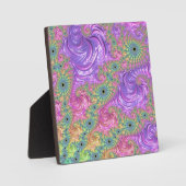 Groovy Trippy Boho Jewel Tone Regenboog Fractal Fotoplaat (Voorkant)