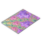 Groovy Trippy Boho Jewel Tone Regenboog Fractal Notitieboek (Linkerzijde)