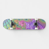 Groovy Trippy Boho Jewel Tone Regenboog Fractal Persoonlijk Skateboard (Horizontaal)