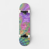 Groovy Trippy Boho Jewel Tone Regenboog Fractal Persoonlijk Skateboard (Voorkant)