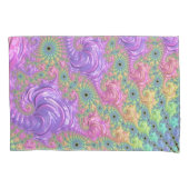 Groovy Trippy Boho Juweeltoon Regenboog Fractal Kussensloop (Voorkant-Links)