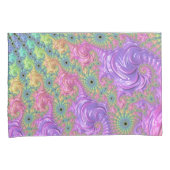 Groovy Trippy Boho Juweeltoon Regenboog Fractal Kussensloop (Voorkant-Rechts)