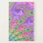 Groovy Trippy Boho Juweeltoon Regenboog Fractal Planner (Achterkant)
