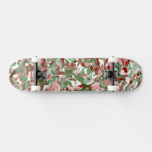 Groovy Trippy Boho Retro Festive Kerstcamo Persoonlijk Skateboard (Horizontaal)