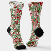 Groovy Trippy Boho Retro Festive Kerstcamo S.A. Sokken (Gebogen)