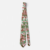 Groovy Trippy Boho Retro Festive Kerstcamo Stropdas (Voorkant)