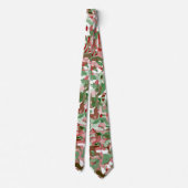 Groovy Trippy Boho Retro Festive Kerstcamo Stropdas (Achterkant)