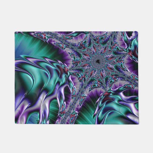 Groovy Trippy Funky Psychedelic Fractal Art Deurmat (Voorkant)