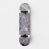 Groovy Trippy Funky Psychedelic Fractal Art Persoonlijk Skateboard (Voorkant)