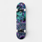 Groovy Trippy Funky Psychedelic Fractal Art Persoonlijk Skateboard (Voorkant)